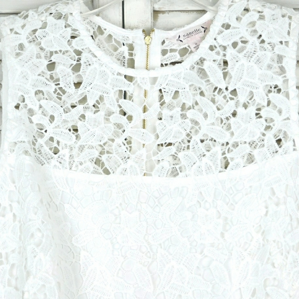 NWT NANETTE LEPORE  TEXTURED SLEEVELESS LILACE TOP - Picture 5 of 7